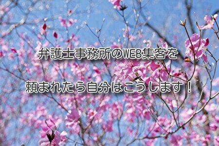 弁護士事務所のWEB集客を頼まれたら自分はこうします