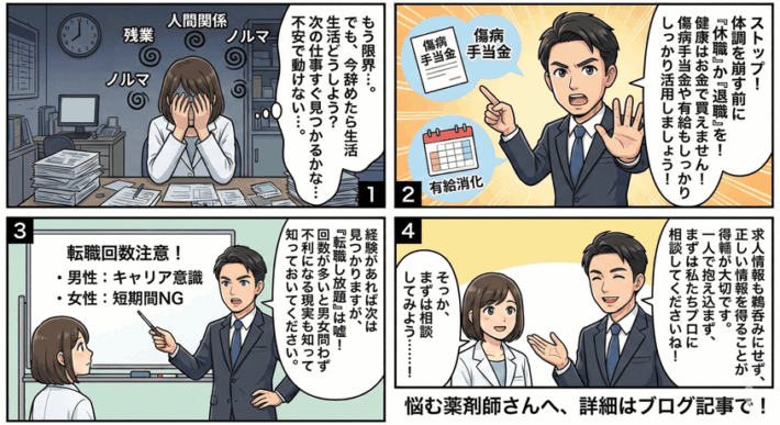 調剤薬局で働いているけど辞めたい薬剤師さんへ